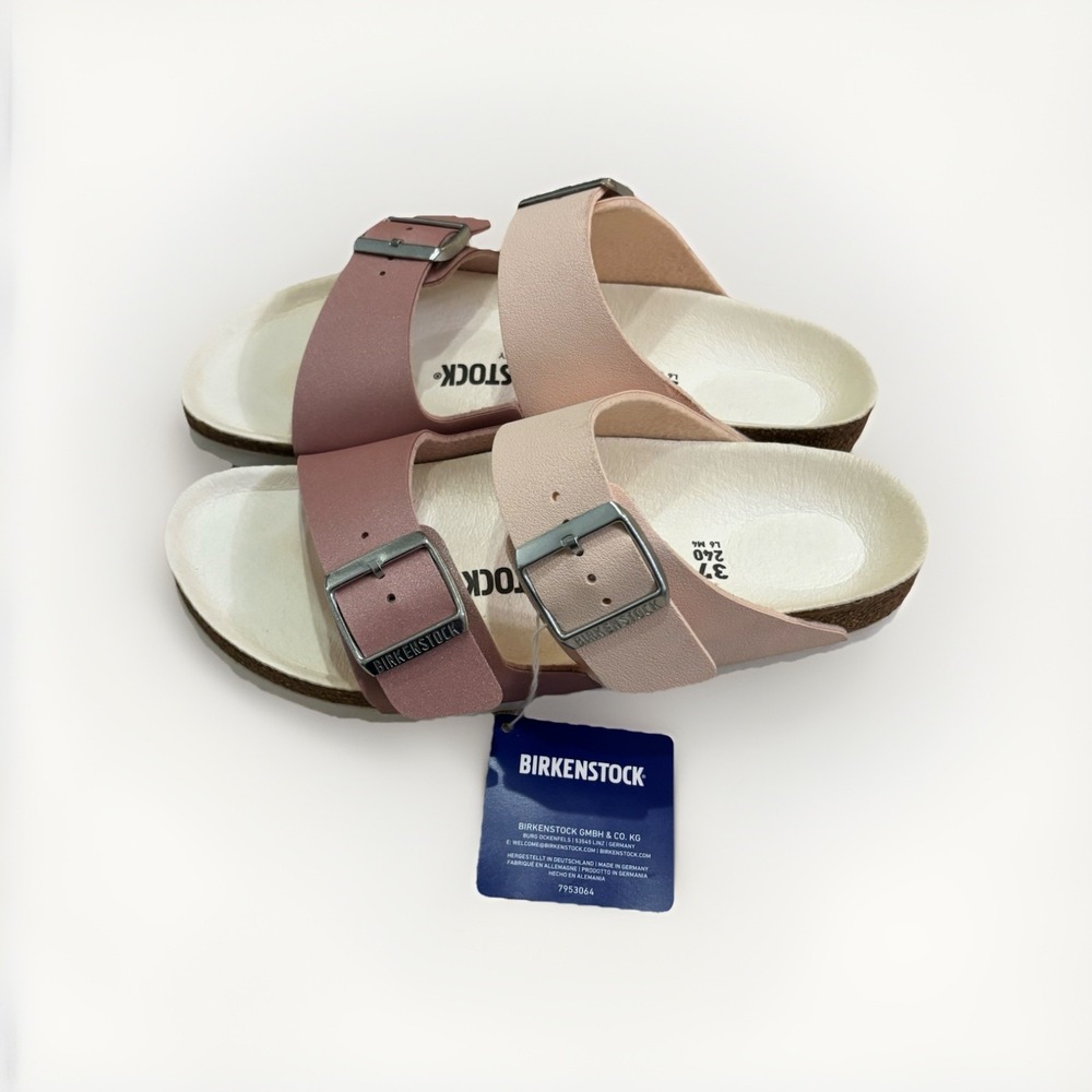 Birkenstock Arizona Split‎ Sandals Rose/White SmSize EU37 Women's 6 NWOB